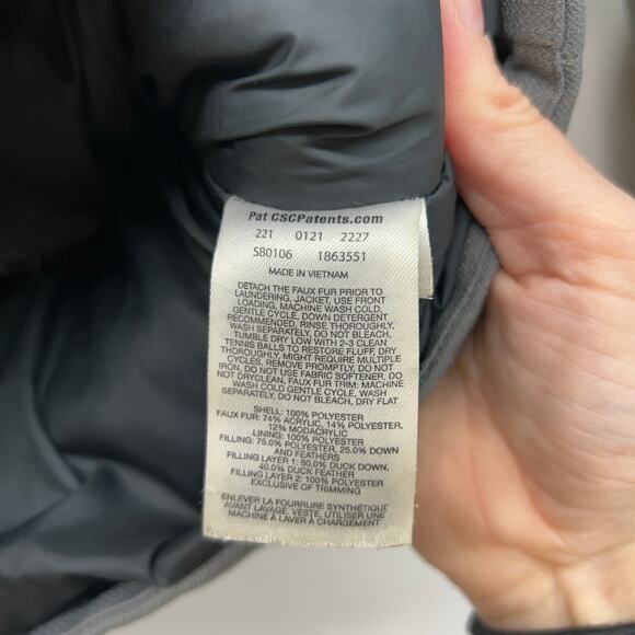 Columbia Gray Fleece Lined Hood Winter Coat Girls Small 8 Snow - Picture 8 of 8